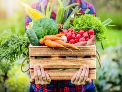 یکسری سبزیجات تازه