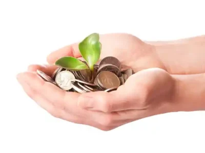 تعدادی سکه در دست فرد