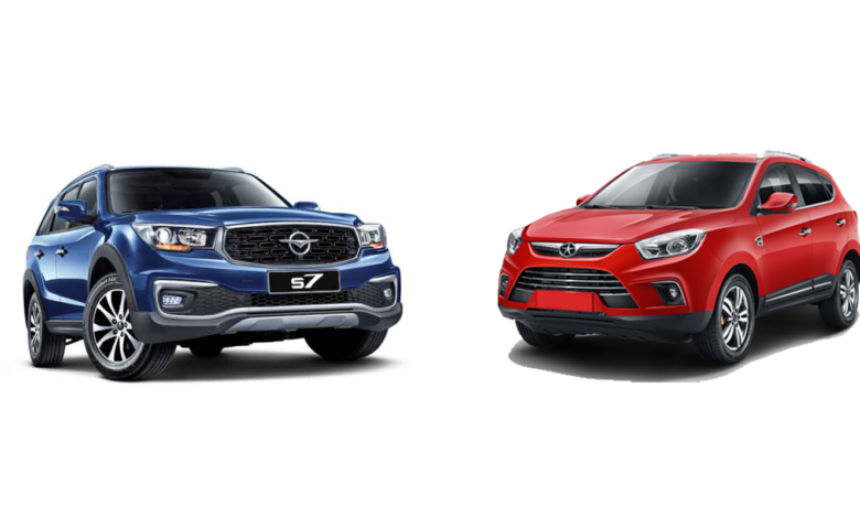 بررسی تفاوت مصرف سوخت جک s5 با هایما s7 و تیگو 7 مقایسه کلی خودرو جک S5 با هایما S7 و تیگو 7